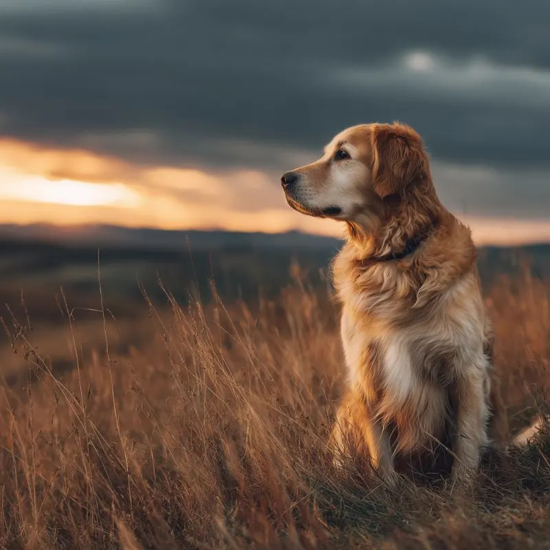 Happy dog running